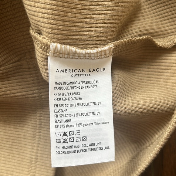 NWT!  American Eagle size XXS tan tee - Picture 3 of 4